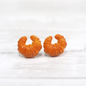 Miniature Croissant Stud Earrings