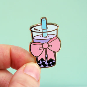 
            
                Load image into Gallery viewer, Cute Boba (BOW-ba) - Metal Enameled Pin
            
        