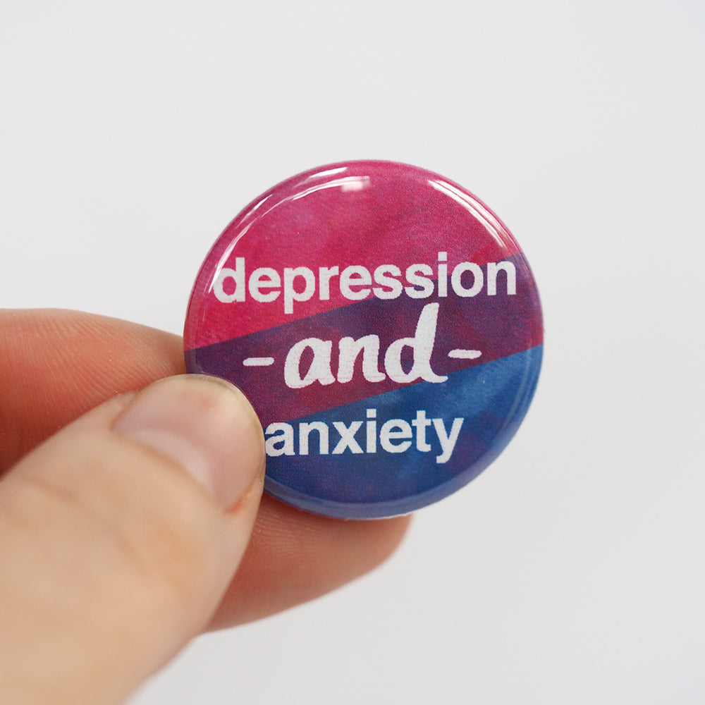 Depression And Anxiety - Bisexual Pride Pin