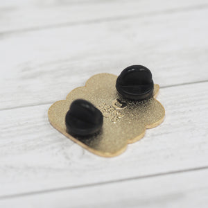 Donut Cat - Glitter Metal Enameled Pin