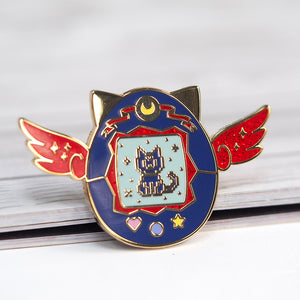 
            
                Load image into Gallery viewer, Sailor Moon-Inspired Pet - Luna - Metal Enameled Pin
            
        