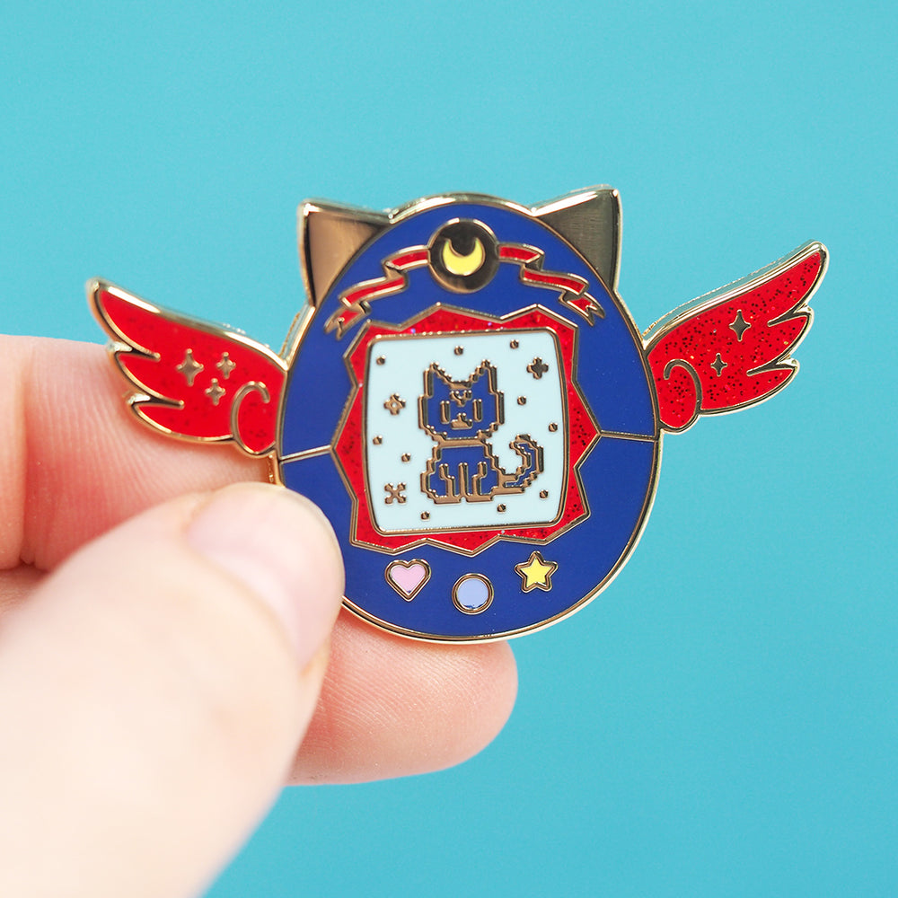 
            
                Load image into Gallery viewer, Sailor Moon-Inspired Pet - Luna - Metal Enameled Pin
            
        