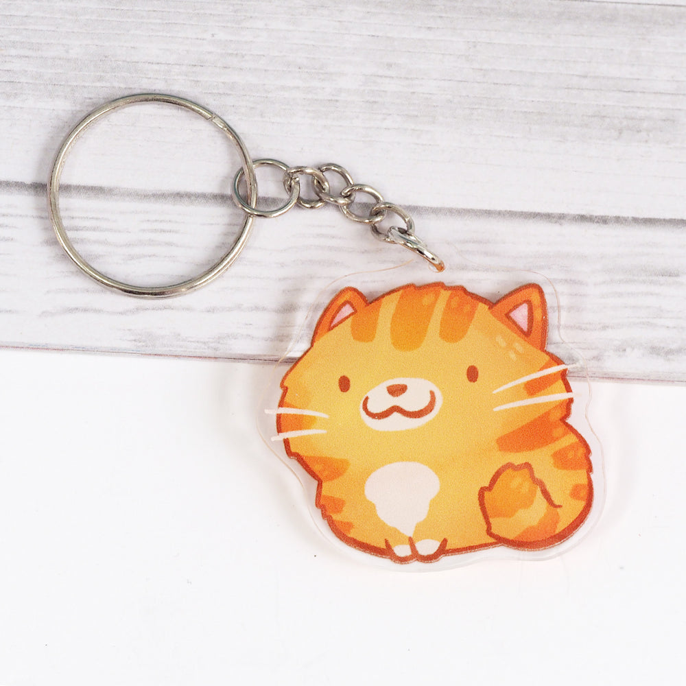 Tabby Cat Keychain