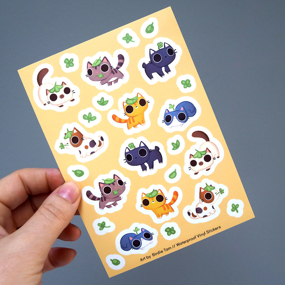 
            
                Load image into Gallery viewer, Cats &amp;amp; Plants - Vinyl Sticker Sheet
            
        