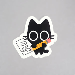 
            
                Load image into Gallery viewer, &amp;#39;Keep Trying&amp;#39; Kitty Cat - Vinyl Sticker
            
        