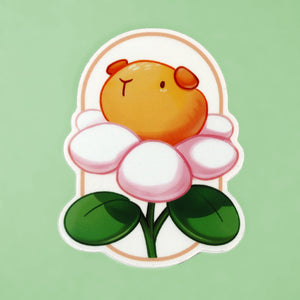 
            
                Load image into Gallery viewer, Vinyl Sticker (Transparent) - Spring Guinea Pig
            
        