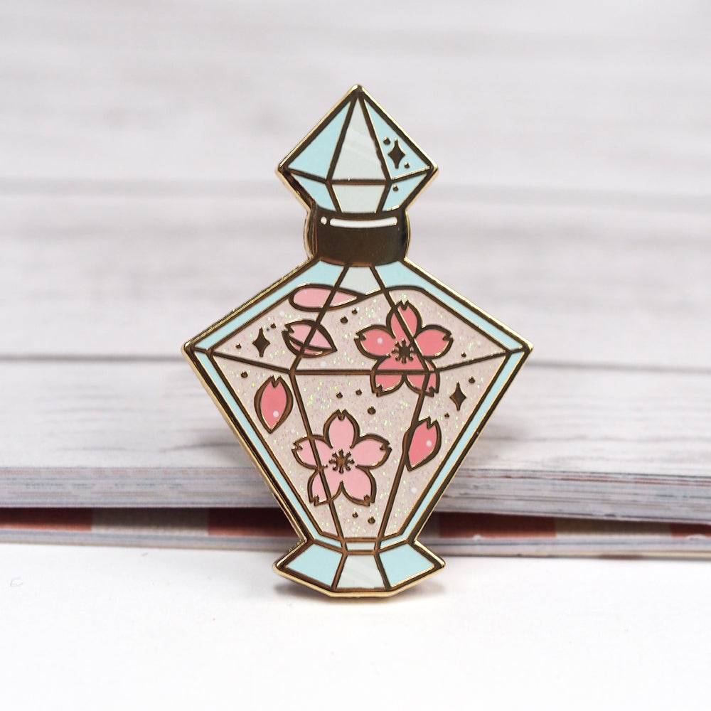 
            
                Load image into Gallery viewer, Sakura Springtime Potion - Glitter Metal Enameled Pin
            
        
