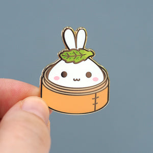 
            
                Load image into Gallery viewer, Bunny Dumpling - Metal Enameled Pin
            
        