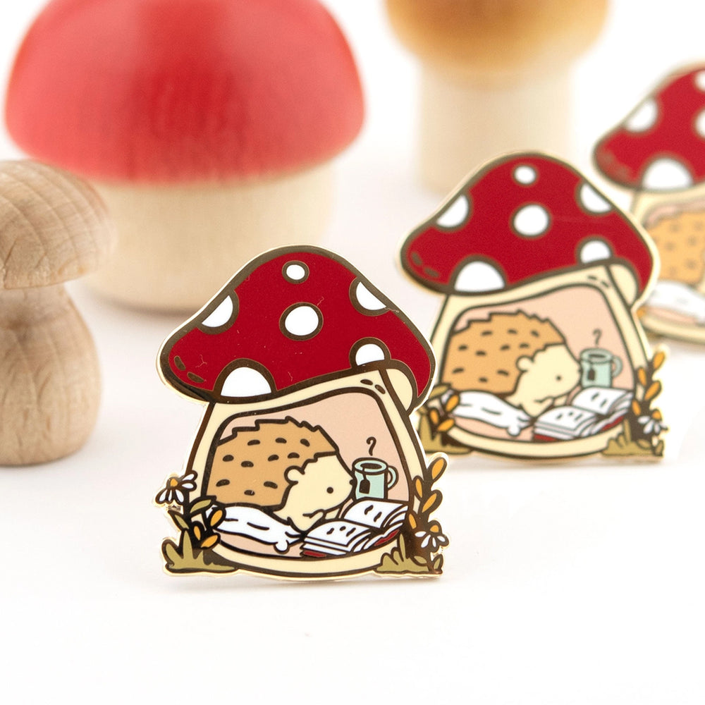 Mushroom Corner - Metal Enamel Pin