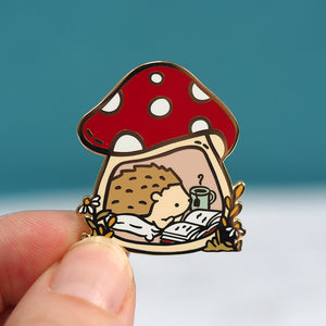 Mushroom Corner - Metal Enamel Pin