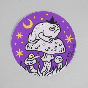 Grumpy Toad Witch - Matte Mirror Vinyl Sticker