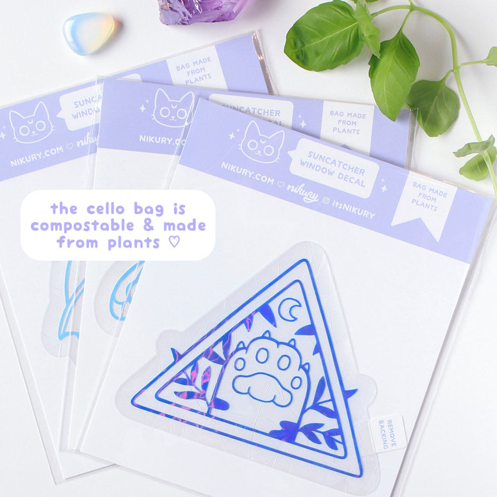 Cat Paw - Rainbow Suncatcher Sticker