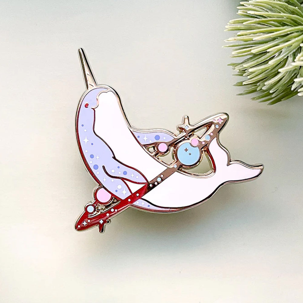 
            
                Load image into Gallery viewer, Cosmic Narwhal - Metal Enameled Pin
            
        