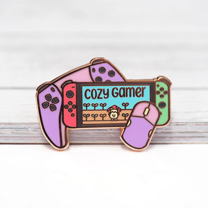 Cozy Gamer - Metal Enameled Pin