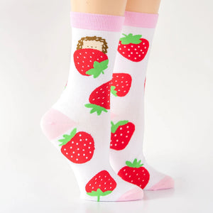 Strawberry & Hedgehog Socks
