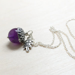 
            
                Load image into Gallery viewer, Amethyst Acorn Necklace
            
        