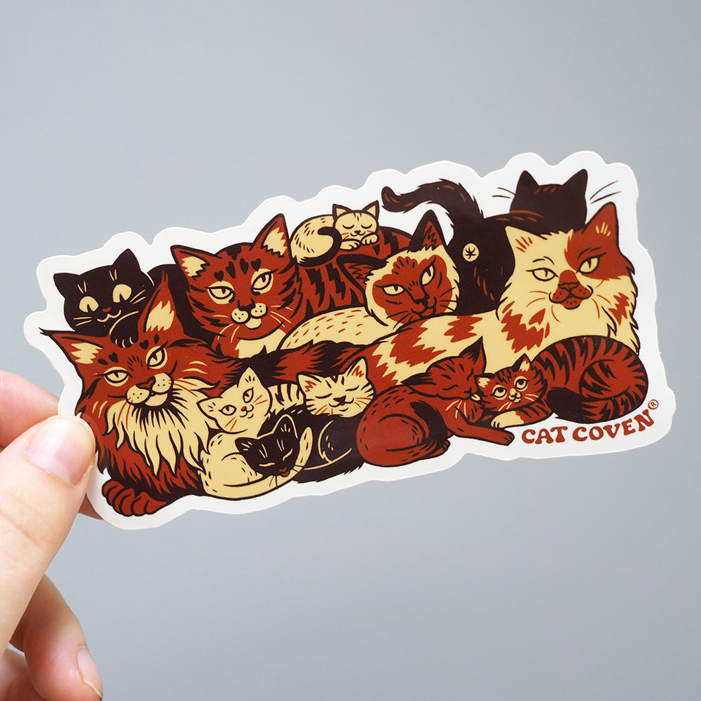 Clutter Of Cats - Vinyl Sticker
