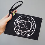 Dark Cosmic Occult Bunny Zipper Pouch