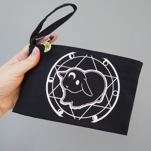 
            
                Load image into Gallery viewer, Dark Cosmic Occult Bunny Zipper Pouch
            
        