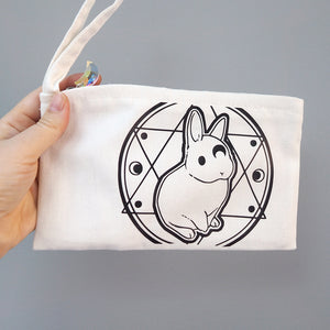 Light Cosmic Occult Bunny Zipper Pouch