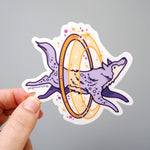 Cosmic Wolf - Transparent Vinyl Sticker