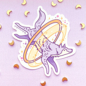 Cosmic Wolf - Transparent Vinyl Sticker