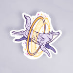 Cosmic Wolf - Transparent Vinyl Sticker