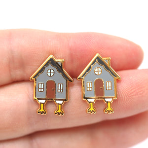 Baba Yaga House Stud Earrings