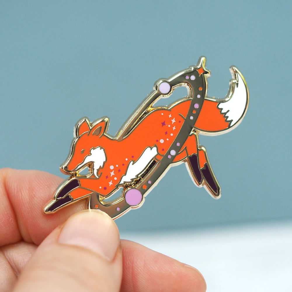 Cosmic Fox - Metal Enameled Pin