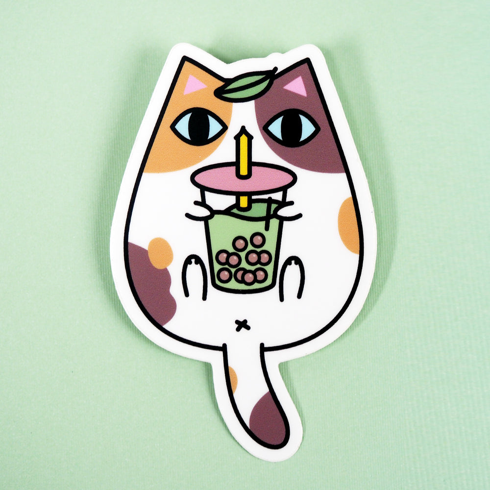 Bubble Tea Cat - Vinyl Sticker