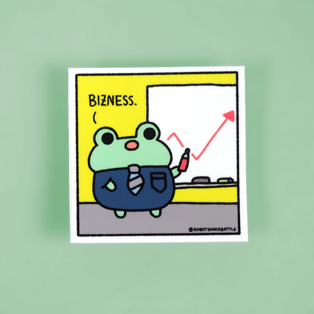 Bizness Frog - Vinyl Sticker