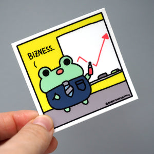 Bizness Frog - Vinyl Sticker