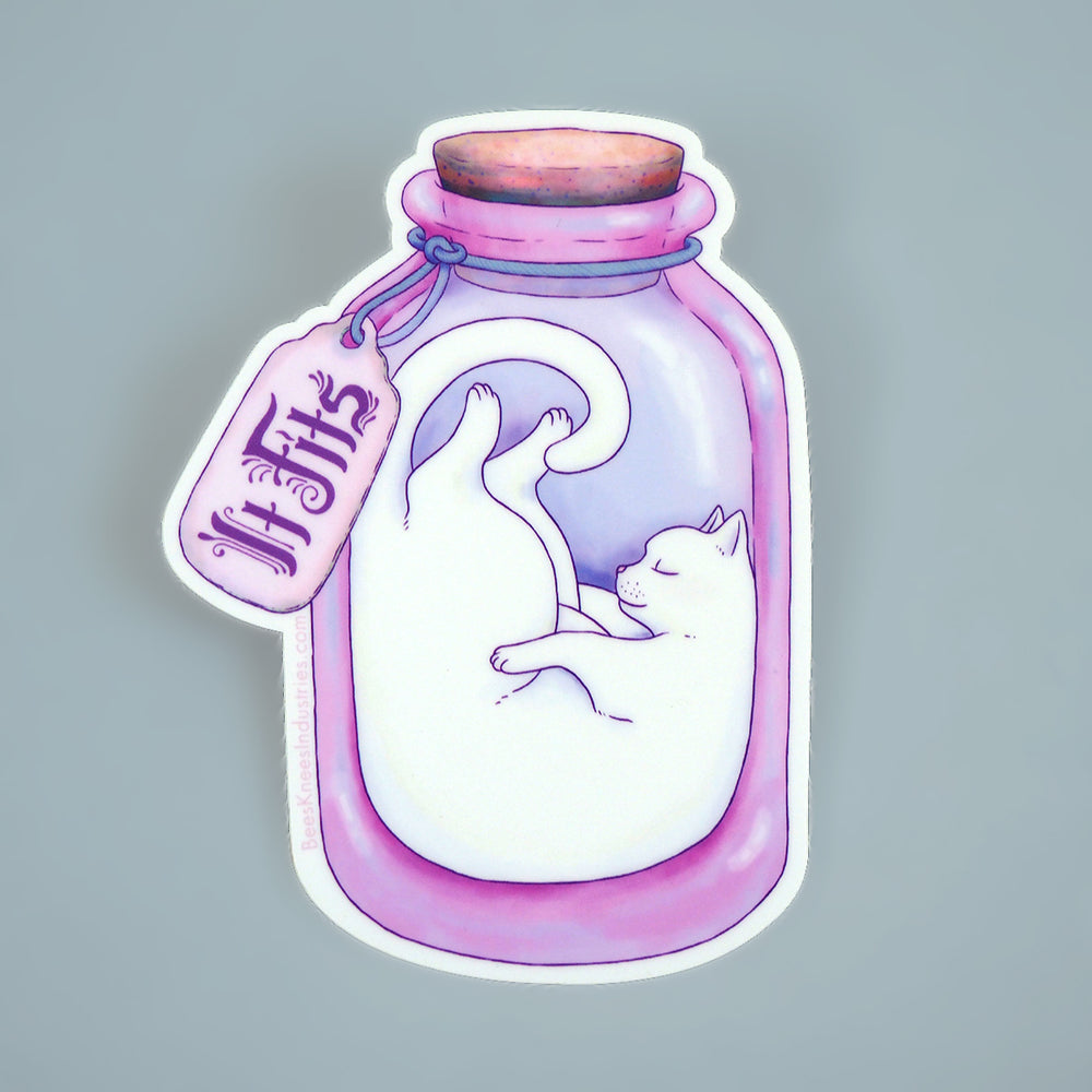 It Fits Potion Cat- Vinyl Sticker
