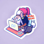Vinyl Sticker - Working From Home With Dogs