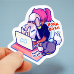 Vinyl Sticker - Working From Home With Dogs