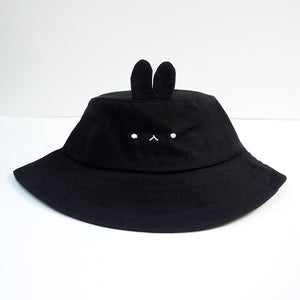 Black Bunny Bucket Hat