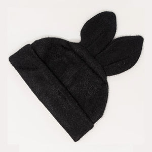 
            
                Load image into Gallery viewer, Black Bunny Earred Beanie Hat
            
        