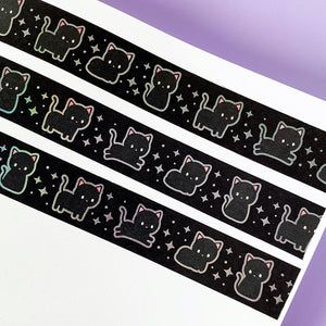 Silver Foil Washi Tape - Void Cat