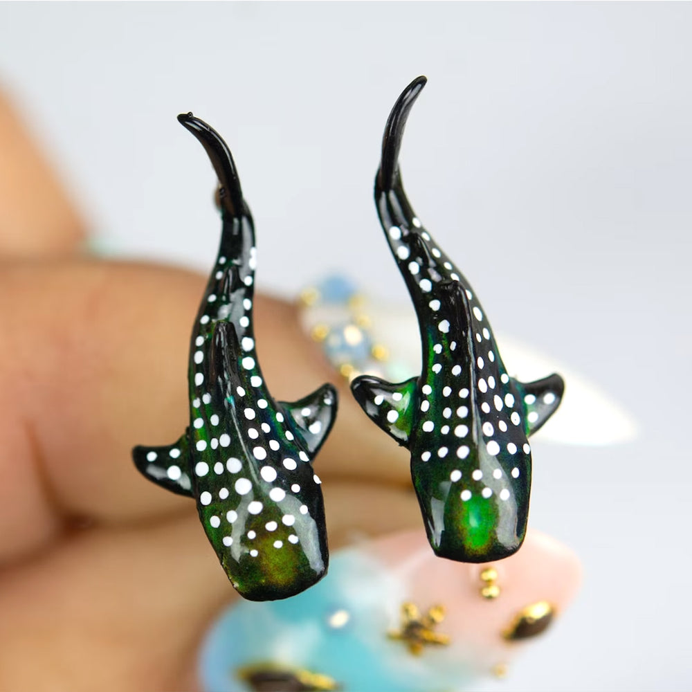 Whale Shark - Crawler-Style Stud Earrings