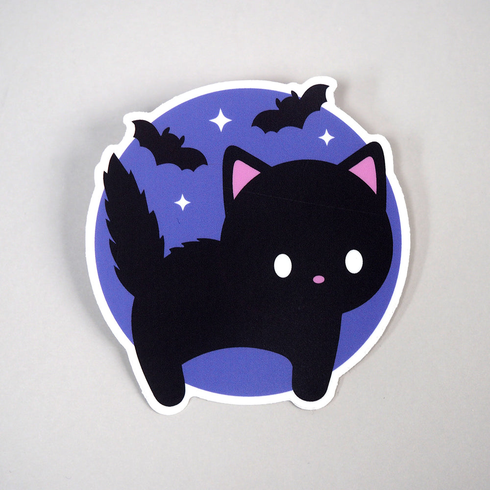 Scaredy Cat & Bats - Vinyl Sticker