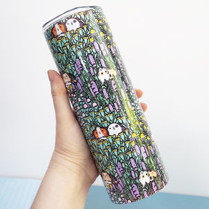 20oz Stainless Steel Tumbler - Guinea Pigs In An Herb Garden