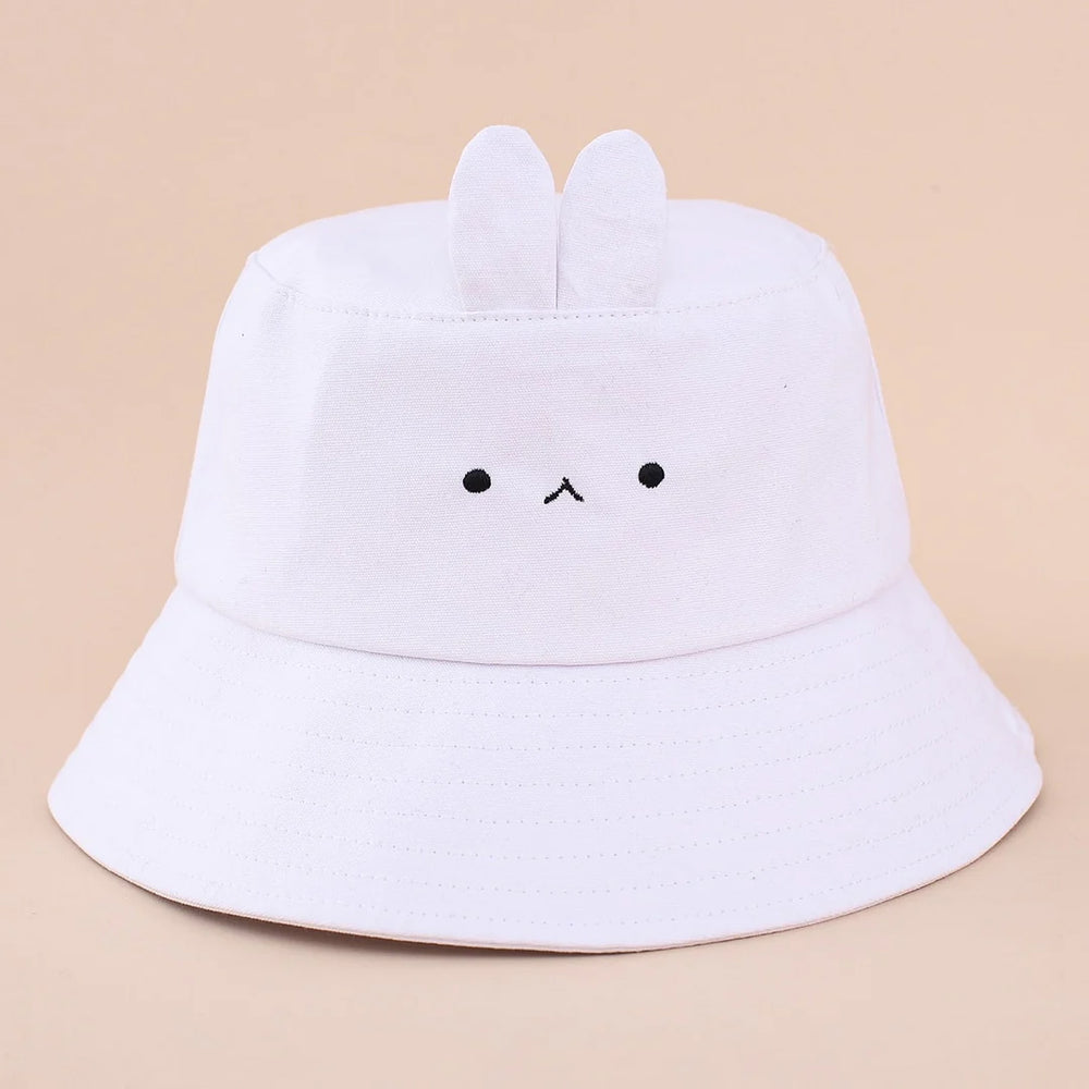 White Bunny Bucket Hat
