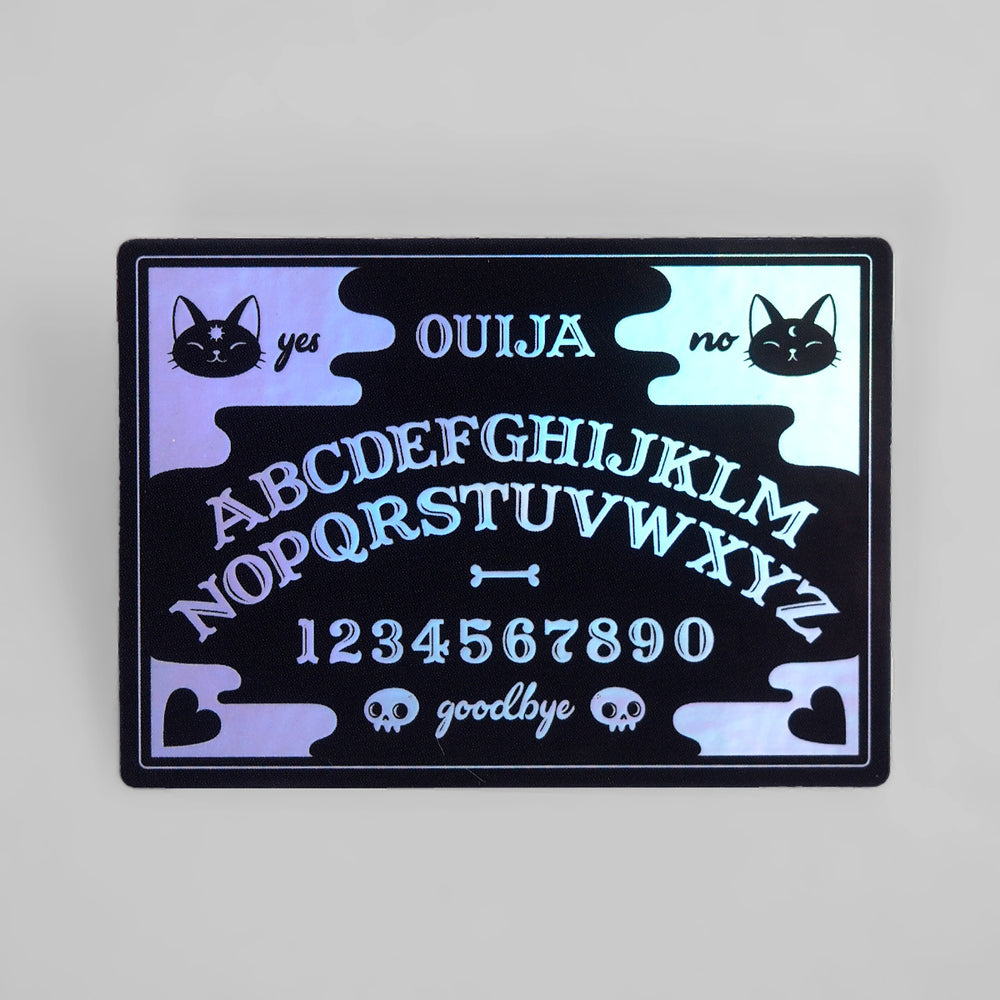Cat Ouija Board - Holographic Vinyl Sticker