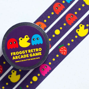 Glitter Washi Tape - Froggy Retro Arcade Game