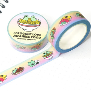 
            
                Load image into Gallery viewer, Washi Tape - I Froggin&amp;#39; Love Japanese Food
            
        