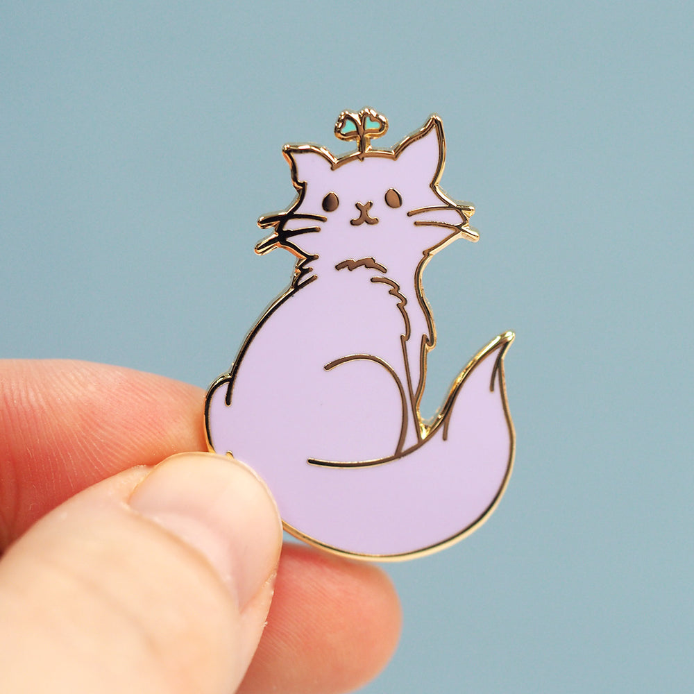 1 Sprout Cat Metal Enamel Pin Cute Pin - Brooches - AliExpress