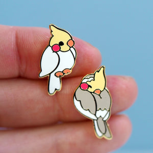 
            
                Load image into Gallery viewer, Metal Enameled Pin Set - Cockatiel Friends Pin Set
            
        