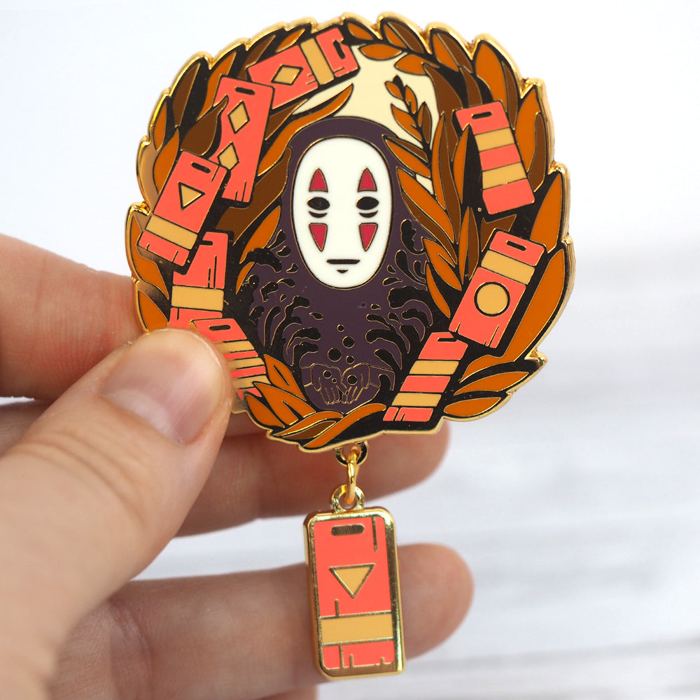 
            
                Load image into Gallery viewer, Spirited Away No Face - Deluxe Metal Enamel Pin
            
        