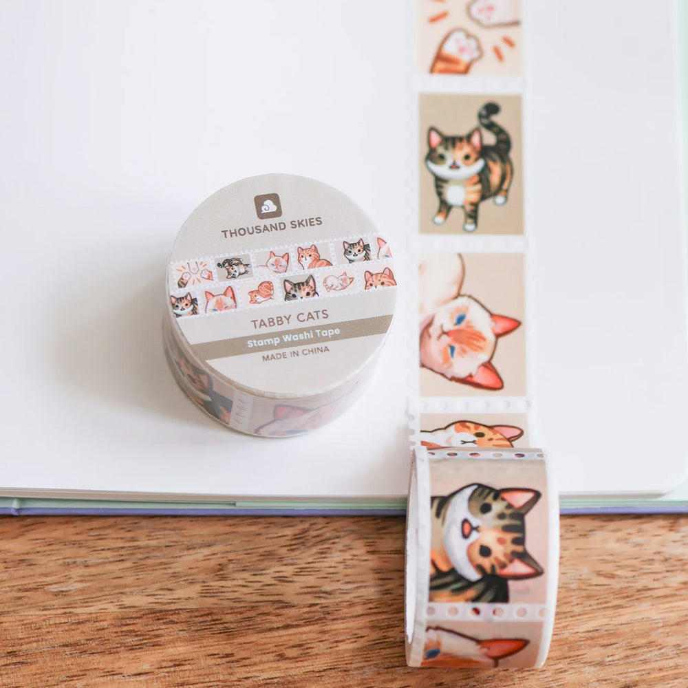 Stamp Washi Tape - Tabby Cats