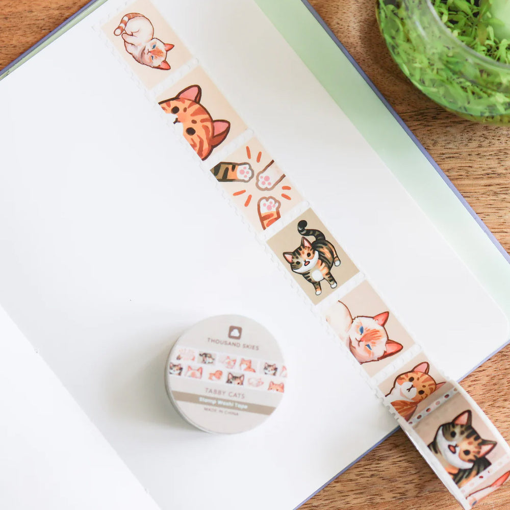 Stamp Washi Tape - Tabby Cats